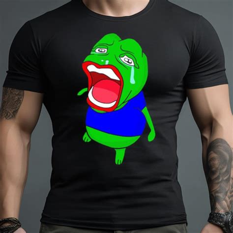 Sobbing Pepe Crying Shirt Hersmiles
