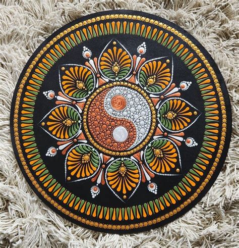 Ying Yang Pontilhismo Mandala