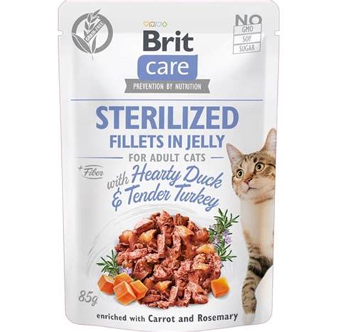 Brit Care Cat Sterilized - Hearty Duck & Tender Turkey in Jelly 85g