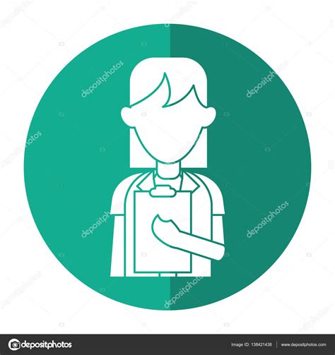 Medical Doctor Stethoscope Coat Clipboard Report Shadow — Stock Vector