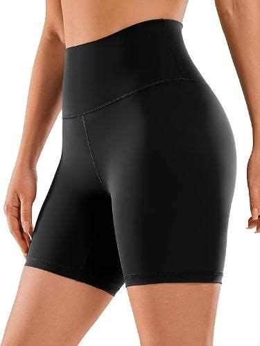 CRZ YOGA Women S Naked Feeling Biker Shorts 6 Inches High Waist Yoga