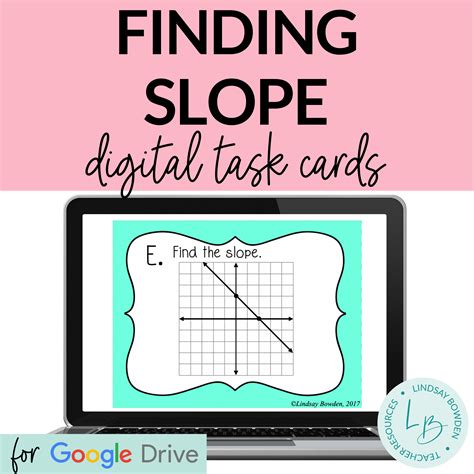 Finding Slope Digital Task Cards Lindsay Bowden