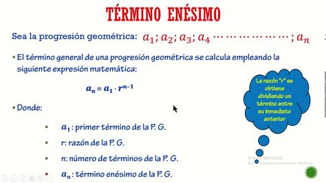 T Rmino En Simo De Una Progresi N Geom Trica Youtube