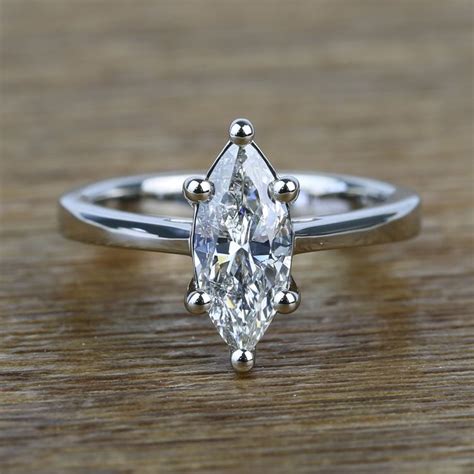 Six-Prong 1.02 Carat Marquise Loose Diamond Engagement Ring