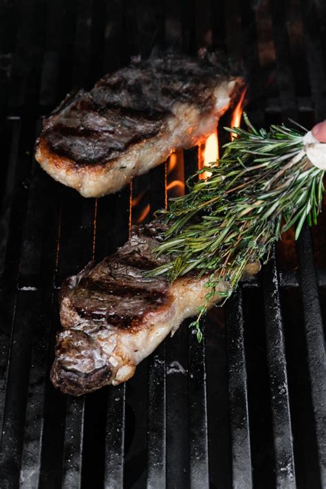 How To Grill Steak Perfectly The Best Grilled Steak W Herb Butter Brush