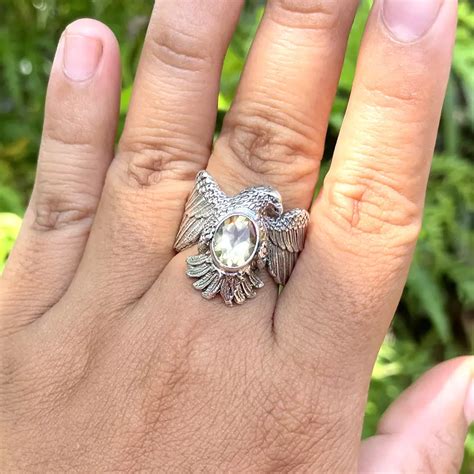 Jual Kusuma Silver Cincin Ring Perak Silver Bali 925 Ukir Burung Elang