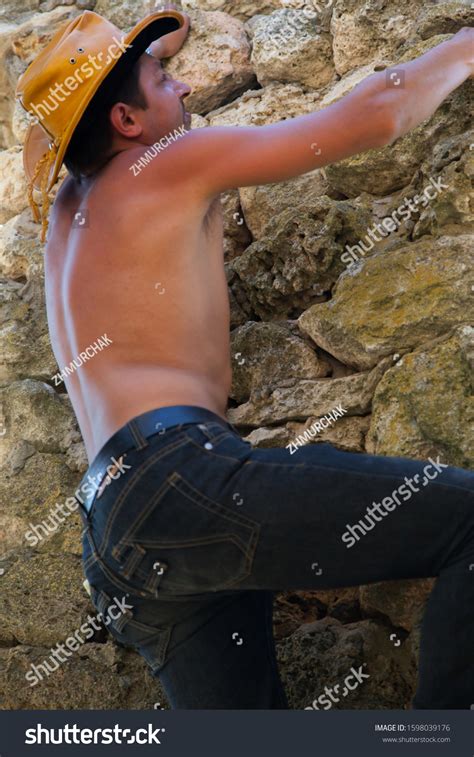 Man Cowboy Hat Naked Torso Near Stock Photo 1598039176 Shutterstock