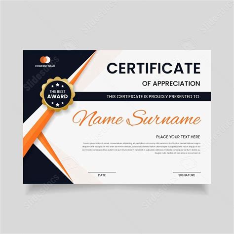 Certificate Graduate Achievement Recognition Elegant Creative Word