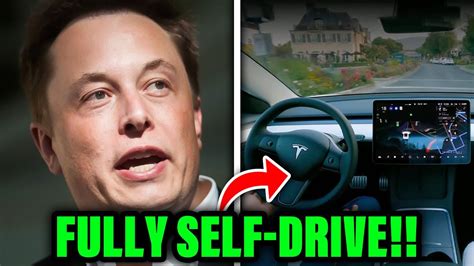 Elon Musk Reveals Fully Self Driving Tesla Youtube