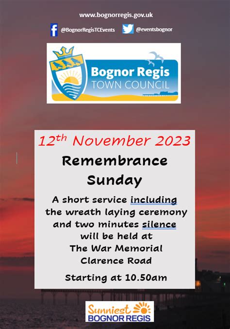 Remembrance Sunday Service What S On Love Bognor Regis