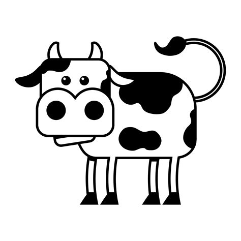 cow drawing cartoon 4