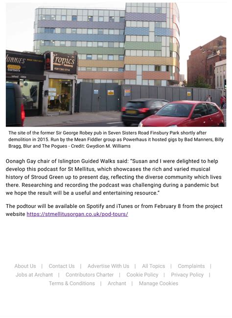 Islington Gazette - St Mellitus Organ Restoration Project