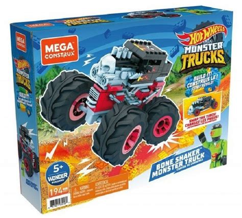 MEGA Hot Wheels Bone Shaker Monster Truck GVM27 Klocki Konstrukcyjne Niskie Ceny I Opinie W