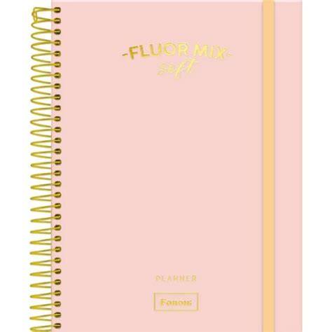 Planner Espiral Fluor Mix Soft Foroni Papelaria Mr Paper