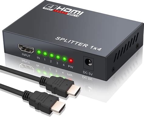 ESynic 4K 30HZ HDMI Splitter 4 Way HDMI Splitter 1 In 4 Out HDMI