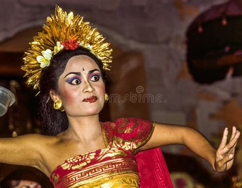 Dancer In Ubud Performs Legong A Balinese Dance Editorial Photo