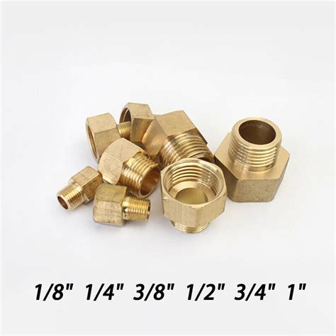 Brass BSP Male To NPT Female Pipe Equal Reducer Threaded Adapter