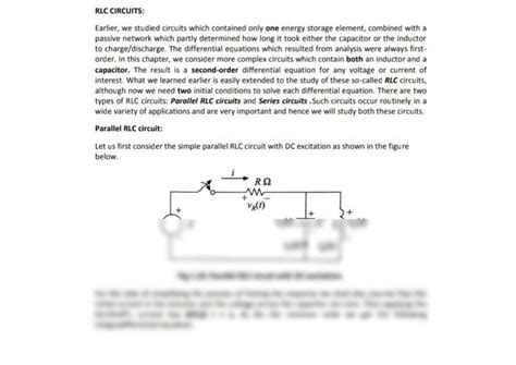 SOLUTION: Rlc circuits - Studypool