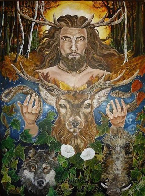 Cernunnoslord Of The Wood ☽ ☾ Cernunnos Pagan Art Celtic Gods