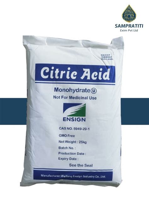 Citric Acid Powder Packaging Type Bag Packaging Size Kg At Rs