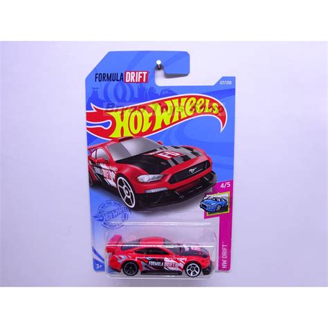 Merah Hot Wheels Custom Ford Mustang Gt Red Tampo Drift Formula Shopee Malaysia