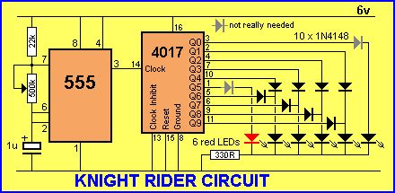 Creating Led Chaser Using Timer And Decade Counters