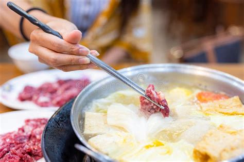 Chinese Hot Pot With Beef Stock Photo Image Of Chinese
