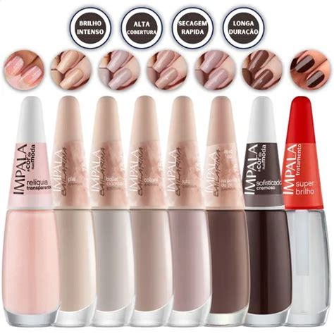 Kit Esmaltes Impala Tons De Nude Cremoso Cl Ssico Mercadolivre
