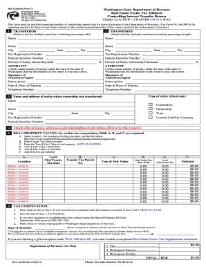 Real Estate Excise Tax Affidavit Return Bformb B Fill And Sign