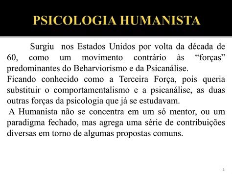 Psicologia Humanista Ppt