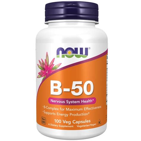 Now Foods B-50 Vitamín B Complex 100 veg kapslí | Vaše Vitamíny a ...