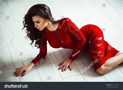 Beautiful Brunette Girl Long Hair Makeup Stock Photo 403378657 Shutterstock