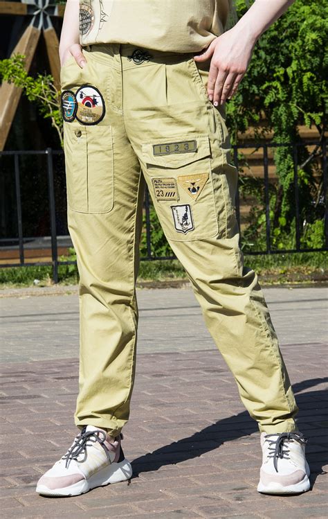 Женские брюки-карго AERONAUTICA MILITARE SS 21/IN khaki (PA 1485 ...