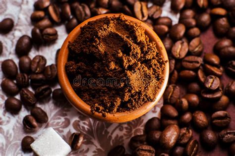 Fresh Ground Coffee Beans Stock Image Image Of Ground 112409125