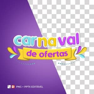 Selo 3D Carnaval de Ofertas PPTX Editável PNG Sem Fundo download