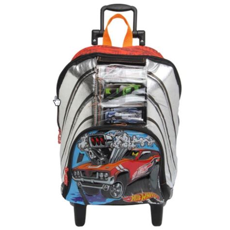 Mochila Rodinha M Hot Wheels Sestini Shopee Brasil