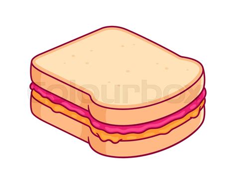 how to draw a peanut butter and jelly sandwich