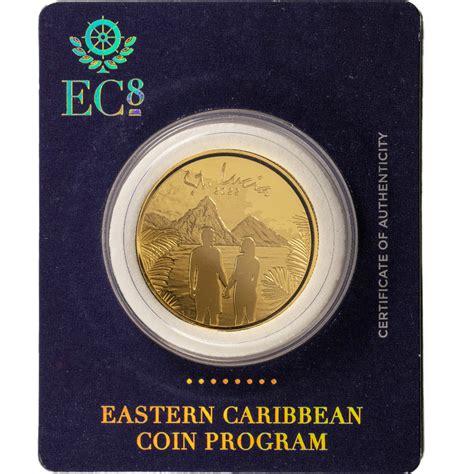 Oz Gold Ec St Lucia Couple Coins Bu Silver