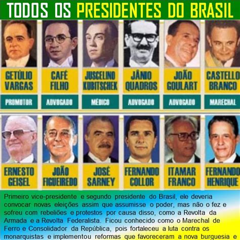 O Blog Do Jf Fotos E Fatos De Todos Os Presidentes Do Brasil