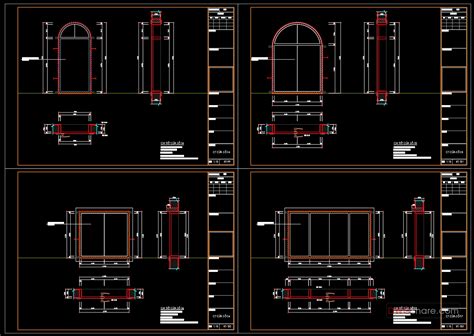 359.Free cad blocks Detail door DWG download