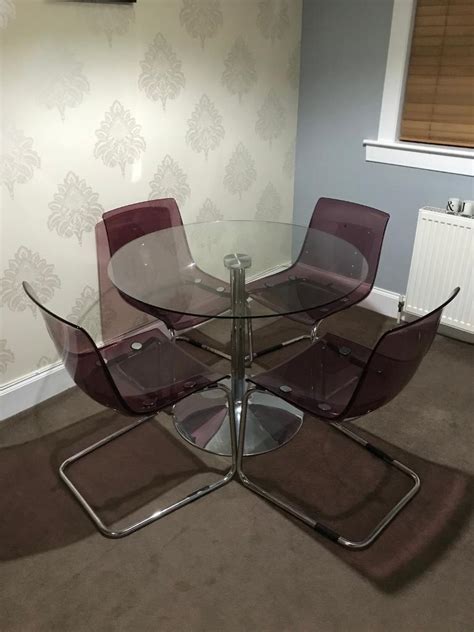 Glass Table And 4 Ikea Chairs In Monifieth Dundee Gumtree