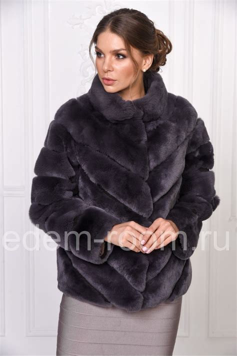Заказать Короткую шубу из кролику рекс в Москве | Артикул: A-11730-65-GR