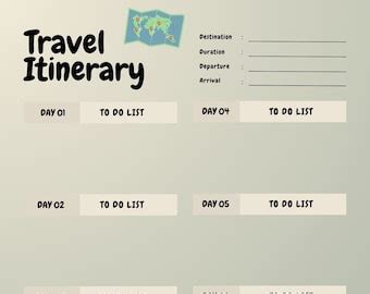 Free And Customizable Itinerary Planner Templates Canva 51 OFF