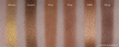 Swatches Urban Decay Naked Honey Palette Coffee Makeup