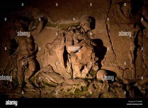 Carving On The Wall Of The Chapel Of Saint Lazare In The Crypt Abbaye