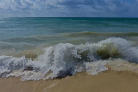 Ocean Waves Background Painting Free Stock Photo Public Domain Pictures