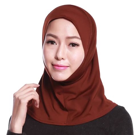 Pure Color Muslim Polyester Scarves Islamic Clothing Arab Muslim Ready