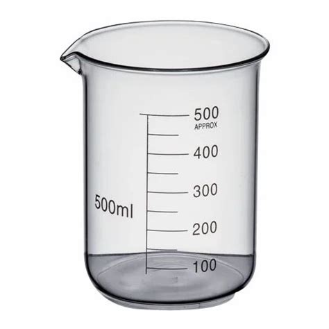 Transparent 500ML Glass Beakers at Rs 100/piece in Ludhiana | ID ...