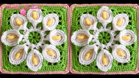 CUADRO A CROCHET Con Flor Alc4traz HOW TO CROCHET Calla Lily Crochet