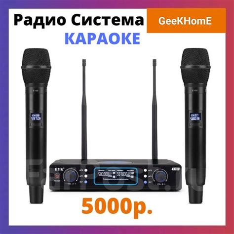 Беспроводной Двойной Вокальный Караоке Микрофон + приёмник - Звуковое и ...